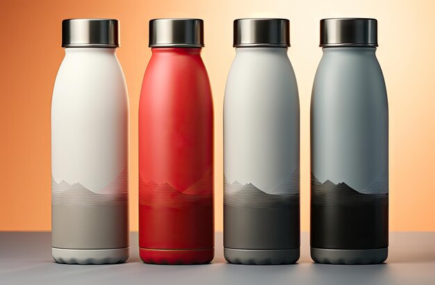 макет бутылок с водой в стиле товарной фотографии