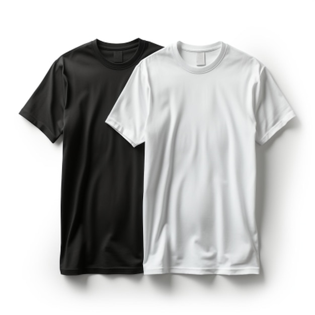 mockup White and black tshirt