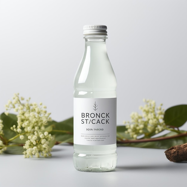 mockup white bottle WATER