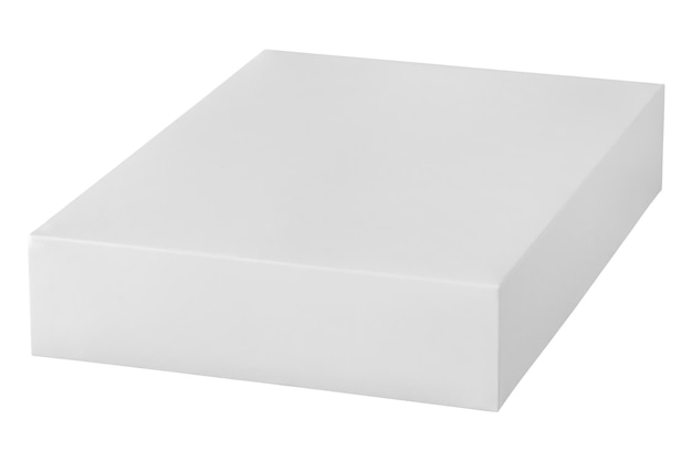 Mockup white box isolated on white background