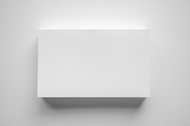 Mockup white business card on white background