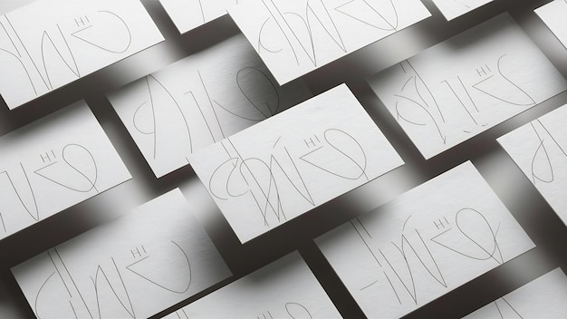 Mockup of white business cards