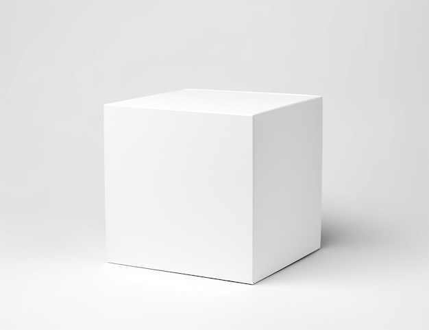 Mockup A White Cardboard Box Isolated On A White Background In