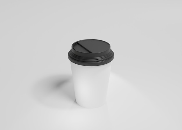 Photo mockup of a white coffee cup