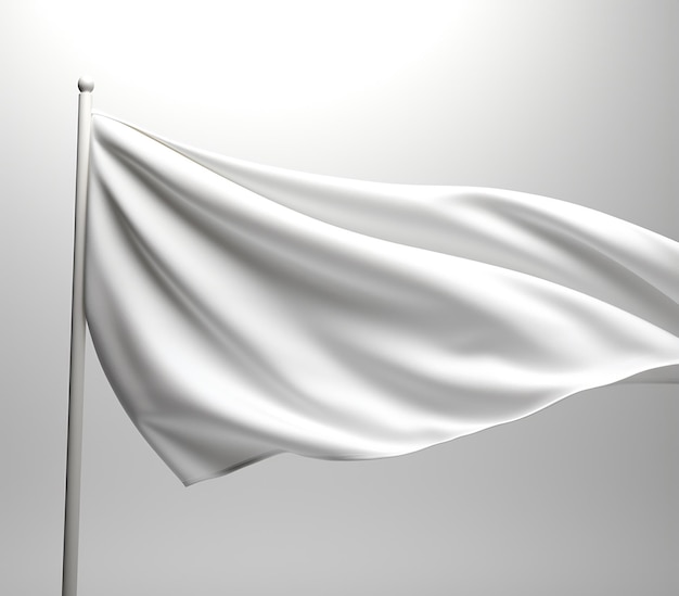 Mockup A White Flag With Stripes On The Side Stock Photo 3Gp S