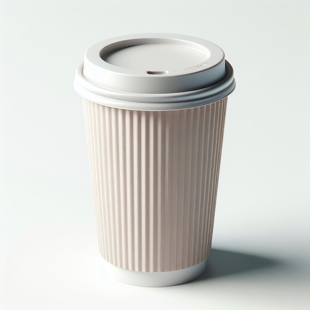 Mockup of White Paper Cup for Coffee