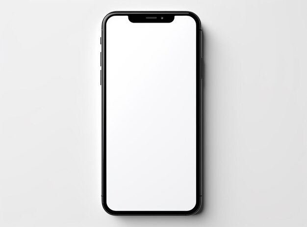 Photo a mockup of the white screen of iphone 11 mockup