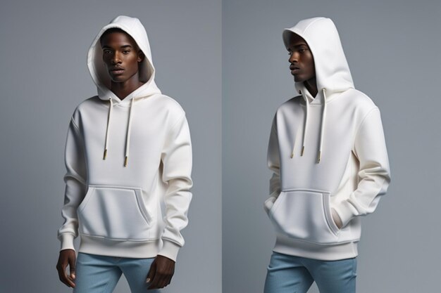 Mockup Witte Hoodie sjabloon mockup hoodie 3D