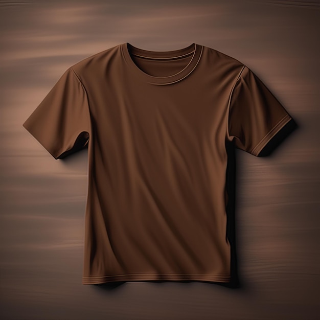 Mockupontwerp van een bruin T-shirt