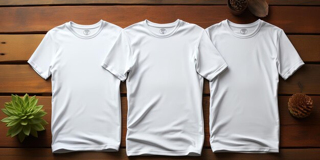 Mockupontwerp voor witte T-shirts met inscripties