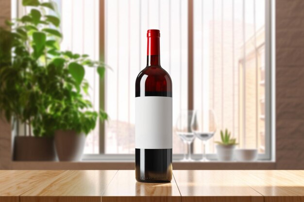 Mockups Blank Wine bottle mock up Red Wine Mockup