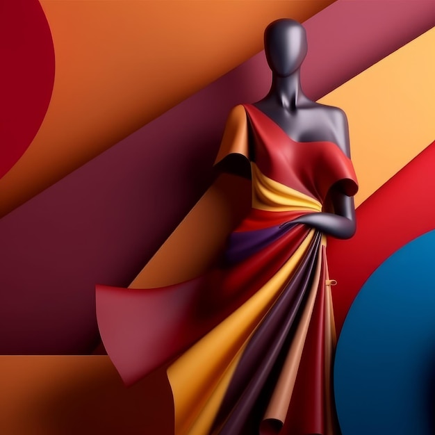 Mode en stof thema 3D abstracte achtergrond