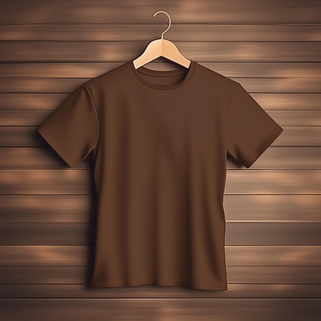 Foto mode jurk mockup bruin t-shirt leeg