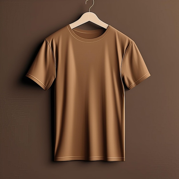 Mode mockup bruin T-shirt leeg