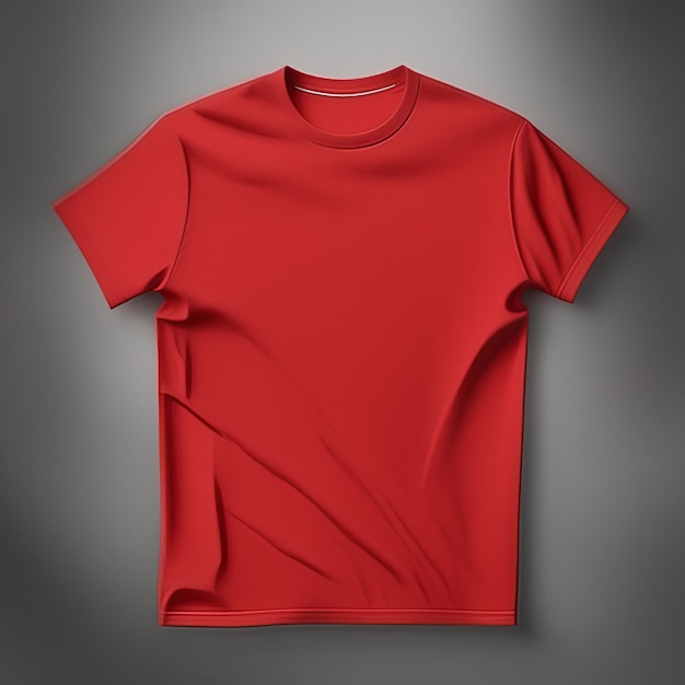 Mode mockup rode tshirt leeg