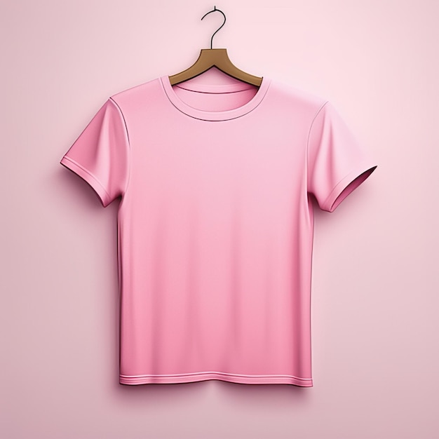 Mode mockup roze tshirt leeg