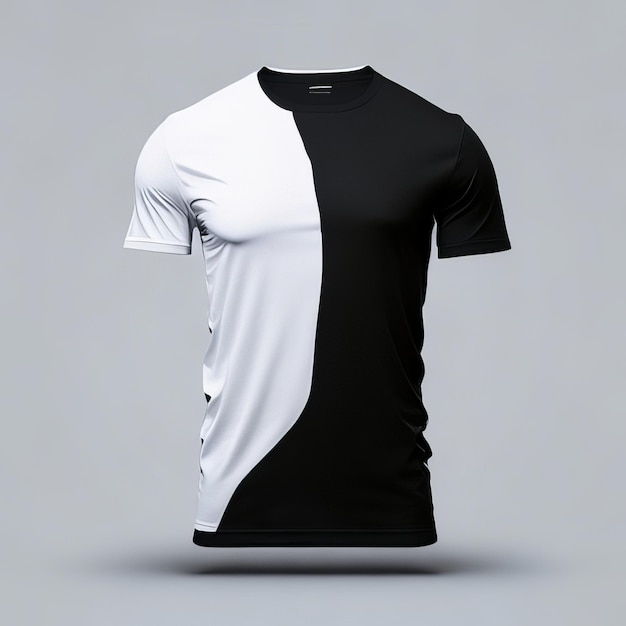 Foto modekleding mockup zwart t-shirt blanco