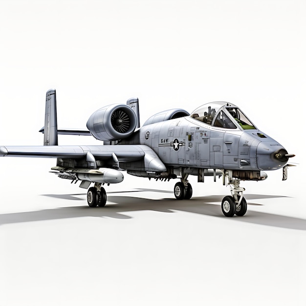 Photo model a 10 thunderbolt ii 1972 close air support aircraft on white illustration assembly designs