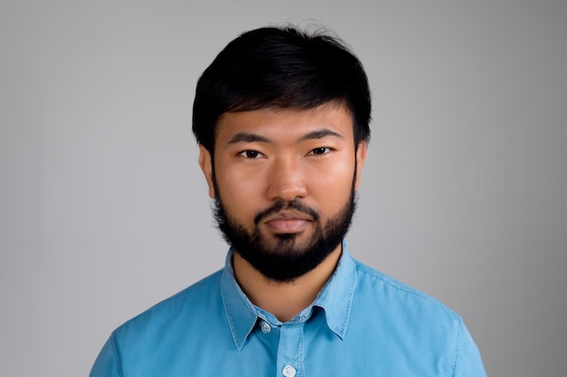 Model Beard Asian Man