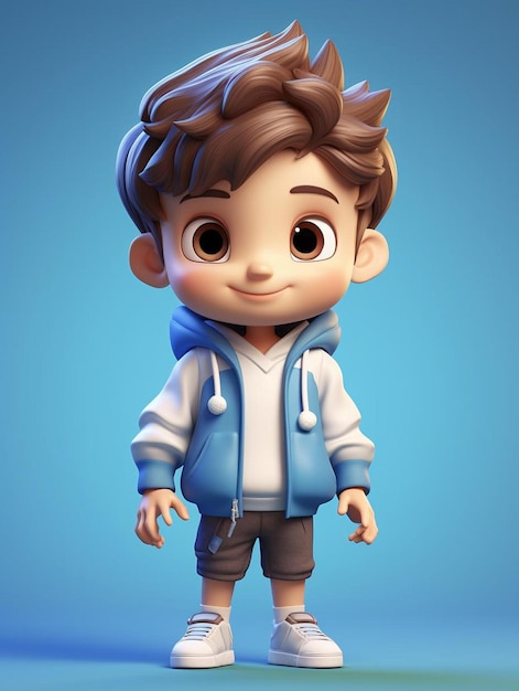 Premium AI Image | a model of a boy with a hoodie on his head