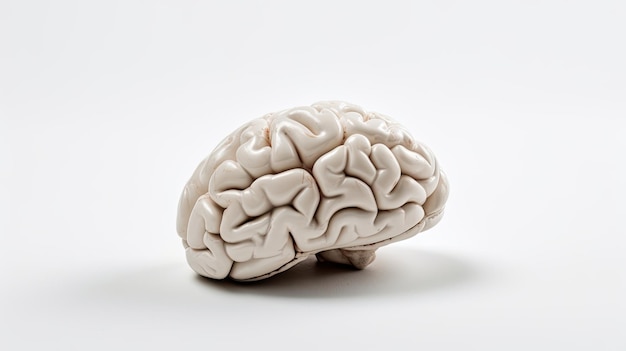 A model of a brain on a white background