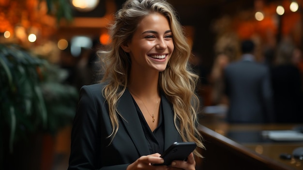 model businesswoman smiling full body capture shot stock photo beautiful solid background