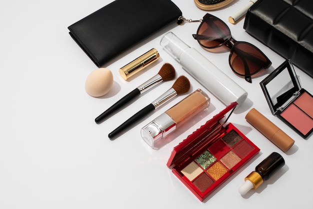 Model career kit still life flat lay