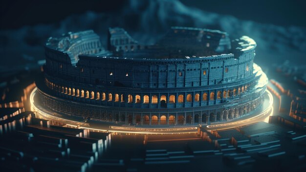 A model of the colosseum in rome