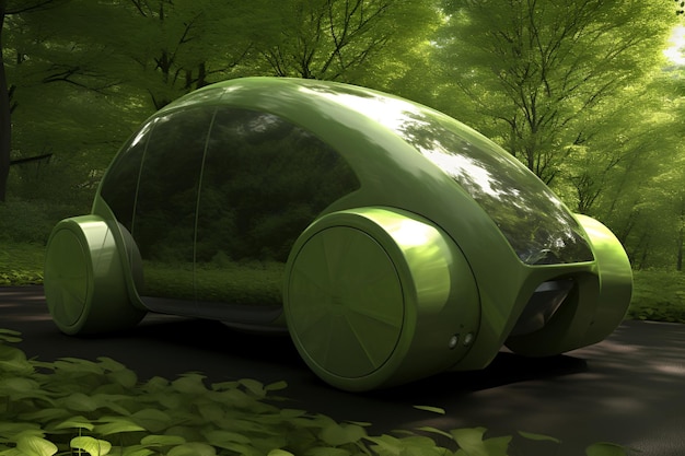 Model of ecofriendly cars that you Green drive energy eco concept Generative AI