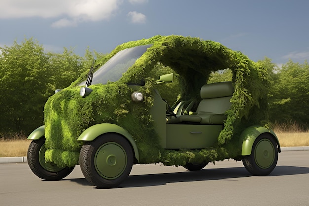 グリーンドライブエネルギーエココンセプトの環境に優しい車のモデルジェネレーティブAI