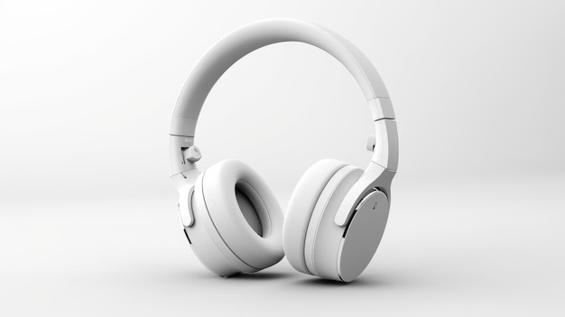 model headphone isloated white background