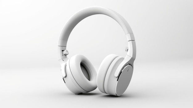 Photo model headphone isloated white background