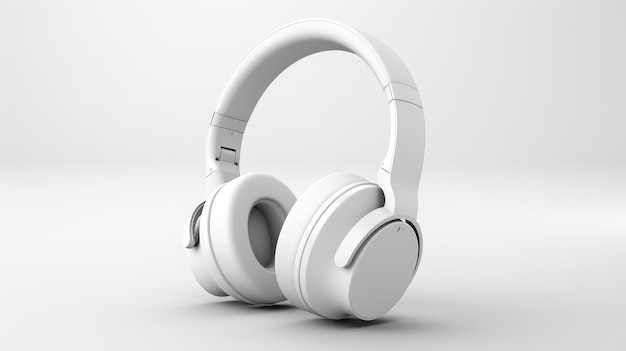 model headphone isloated white background