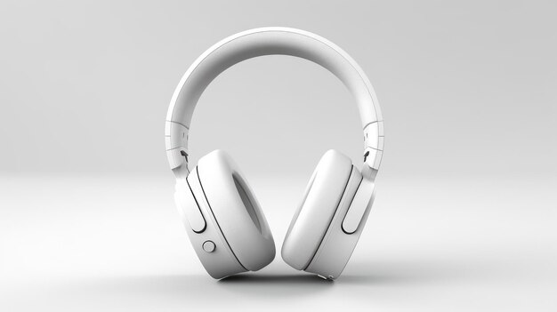 model headphone isloated white background