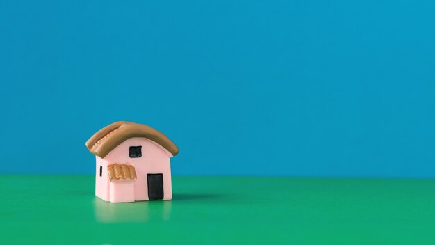 Model house on wooden table