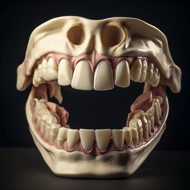 a model of a human jaw