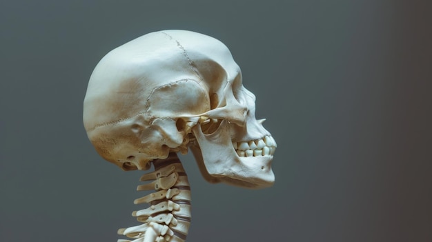 Model of a Human Skeleton Displayed