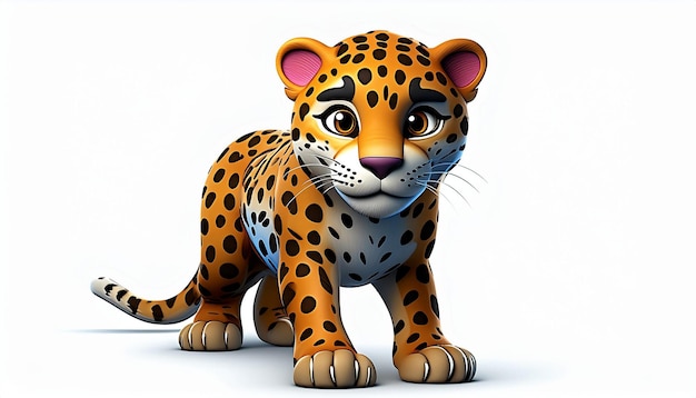 a model of a leopard with a leopard on its chest