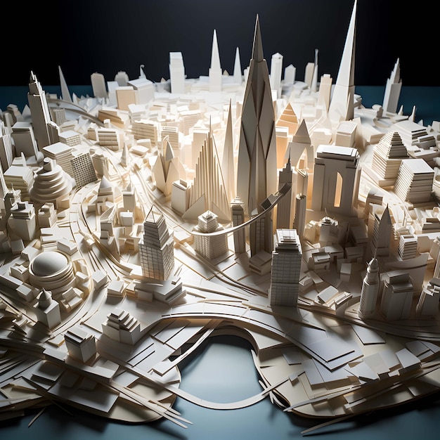 Foto un modello di un modello di una città realizzato con i lego.