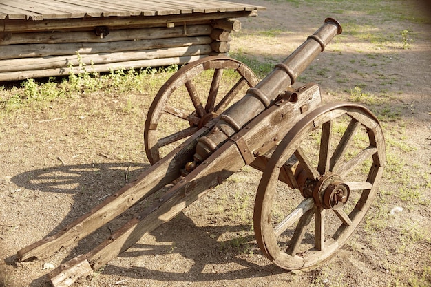 Photo model of an old cossack cannon