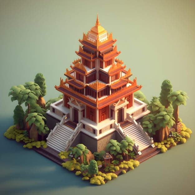 Temple Fortress in Minecraft, This incredibly complex model…