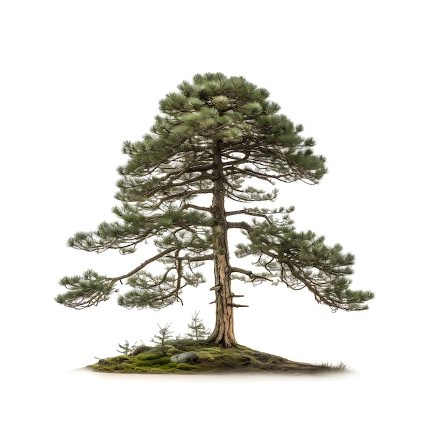 Photo a model of a pine tree with the word pine on it