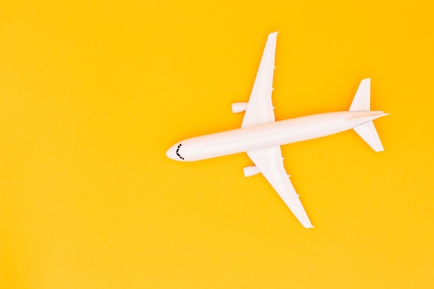 Model plane, airplane on pastel color background