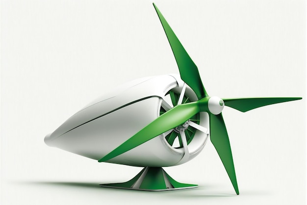 Foto un modello di un'elica per il generatore di energia elettrica della turbina eolica
