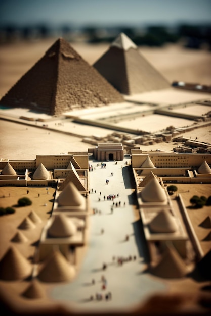 A model of the pyramids of giza