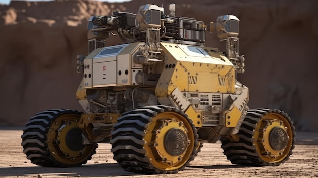A model of a robot from the mars rover.