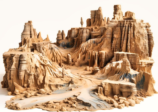 A model of rock formations in the desert