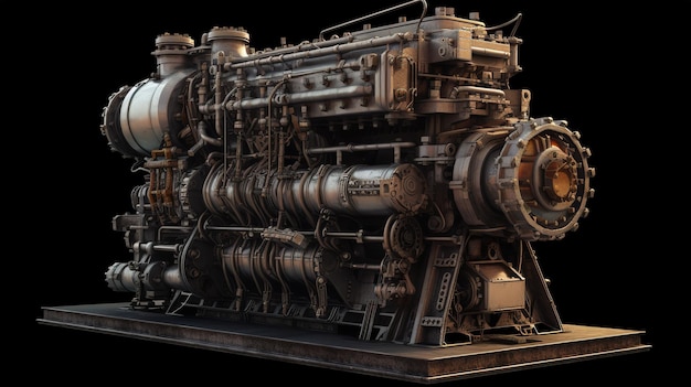 A model of a steam engine