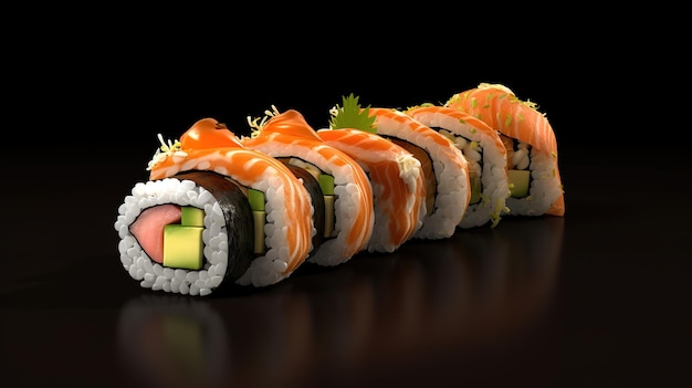 寿司の文字が入った寿司の模型
