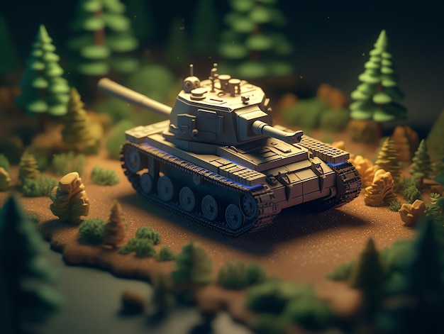 Модель танка из игры tank.